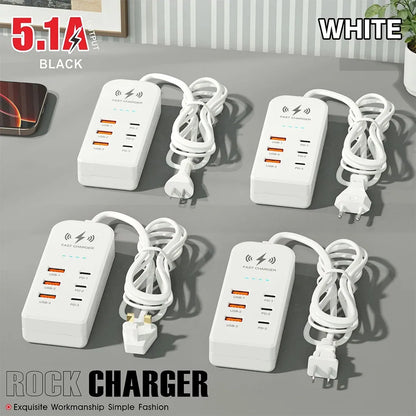 Chargeur de Bureau Multi-Ports USB Rapide