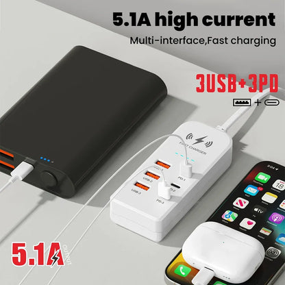 Chargeur de Bureau Multi-Ports USB Rapide