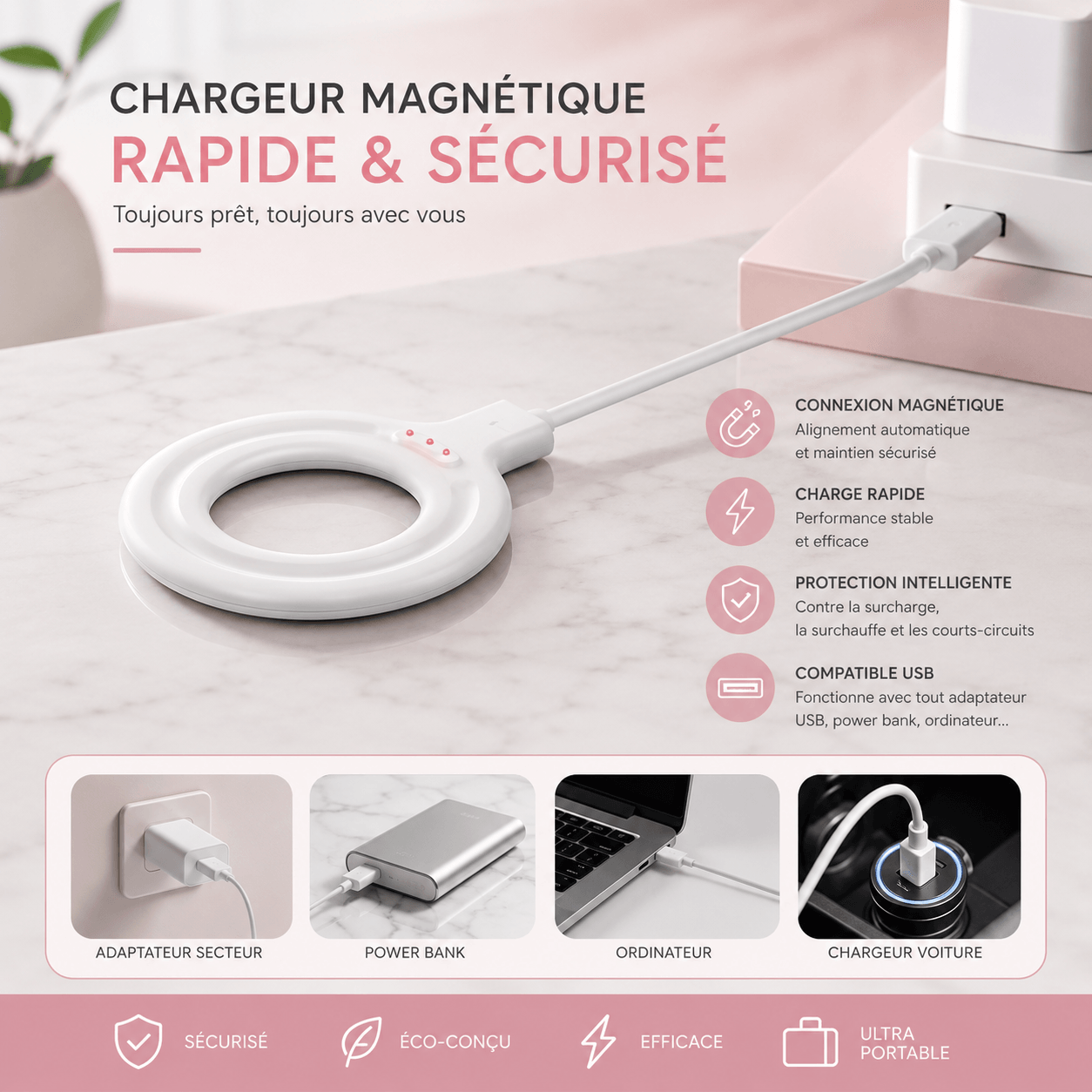 Chargeur magnétique